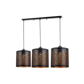 Morgan lampa wisząca 3xE27 czarna, złota ML1801