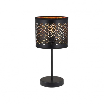 Morgan lampka nocna 1xE27 czarna, złota ML1802 Milagro