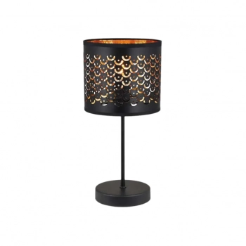 Morgan lampka nocna 1xE27 czarna, złota ML1802