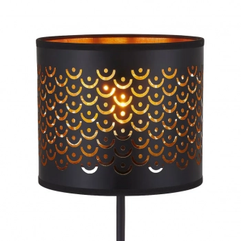 Morgan lampa podłogowa 1XE27 czarna, złota ML2237