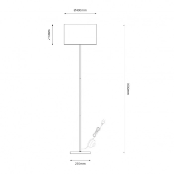 Morgan lampa podłogowa 1XE27 czarna, złota ML2237