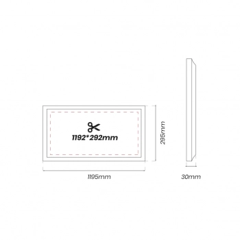 Panel LED 120x30 Backlit 40W 4800lm 4000K EKP0574