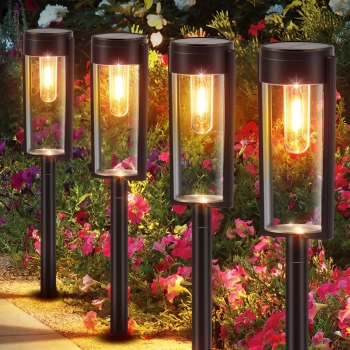 Path lampa solarna stojąca IP44 0.1W LED 5lm 3000K czarna EKO1454