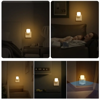Pati lampka wtykowa 0.6W LED 15lm 2700K biała EKW1440