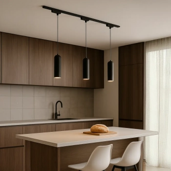 Pipe lampa wisząca do szynoprzewodu 3F 1xGU10 czarna ML2063