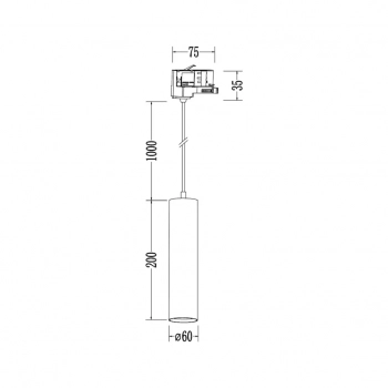 Pipe reflektor do szynoprzewodu 3F 1XGU10 biały ML2132