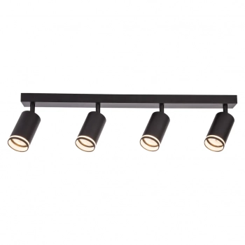 Pipe Ring lampa sufitowa 4XGU10 czarna ML2073 Milagro
