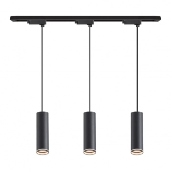 Pipe Ring zestaw oprawa wisząca szynoprzewód 1F 3XGU10 czarny ML2079 Milagro