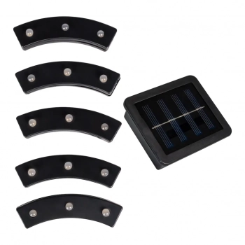 Pot lampa solarna stojąca IP44 0.06W LED 2lm 3000K czarna EKO1449 Milagro