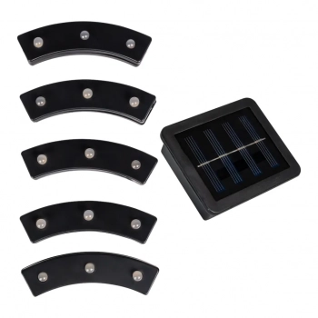 Pot lampa solarna stojąca IP44 0.06W LED 2lm 3000K czarna EKO1449