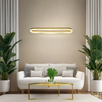 Preciosa lampa wisząca 45W LED 3600lm 4000K złota ML1868