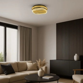 Preciosa lampa sufitowa 36W LED 2880lm 4000K złota ML1893