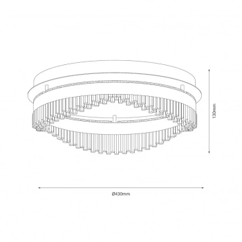 Preciosa lampa sufitowa 36W LED 2880lm 4000K złota ML1893