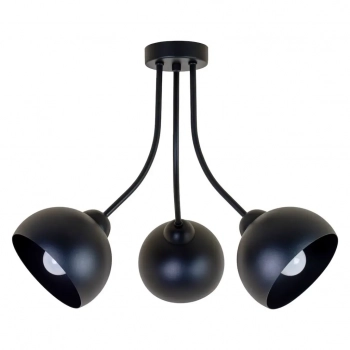 Queen lampa sufitowa 3xE27 czarna MLP2056 Milagro