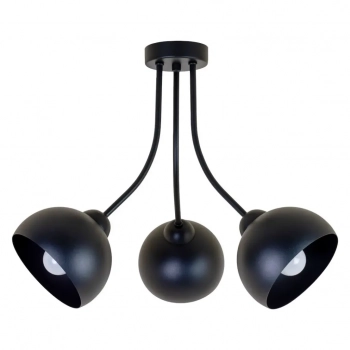 Queen lampa sufitowa 3xE27 czarna MLP2056