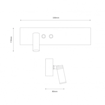 Resort Left kinkiet 10W, 3W LED 1040lm 4000K biały ML1571