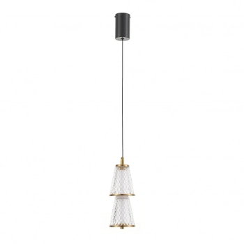 Sansa lampa wisząca 5W LED 300lm 4000K czarna, mosiądz ML1820 Milagro