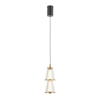 Sansa lampa wisząca 5W LED 300lm 4000K czarna, mosiądz ML1820
