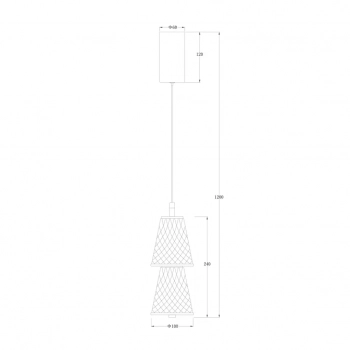 Sansa lampa wisząca 5W LED 300lm 4000K czarna, mosiądz ML1820