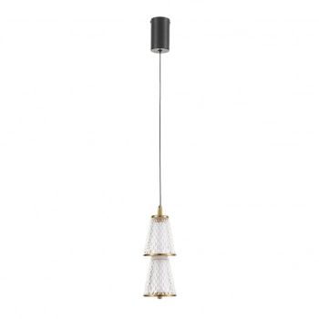 Sansa lampa wisząca 5W LED 300lm 4000K czarna, mosiądz ML1820