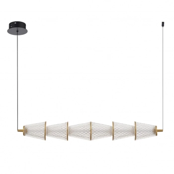 Sansa lampa wisząca 11W LED 825lm 4000K czarna, mosiądz ML1821 Milagro