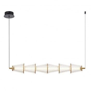 Sansa lampa wisząca 11W LED 825lm 4000K czarna, mosiądz ML1821