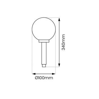 Solarna Kulka lampka ogrodowa stojąca IP44 0.06W LED 1lm 6000K czarna, biała EKO0595
