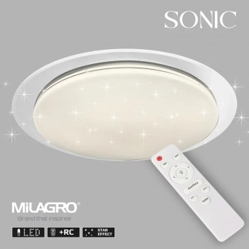 Sonic lampa sufitowa 100W LED 8000lm CCT 3000K-6000K biała ML6411