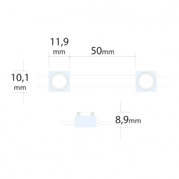 Ssmini1 moduł LED 0.36W LED 35lm 6500K transparentny EKM1737