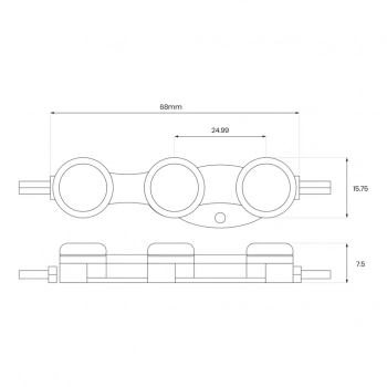 Sspro3 moduł LED IP68 1.1W 3000K transparentny EKM2087