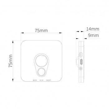Stanley lampka podszafkowa 0.5W LED 55lm CCT 3000K, 4000K, 6000K biała EKB1391