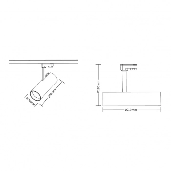 Sumba reflektor do szynoprzewodu 3F 35W LED 3720lm CCT 3000K, 4000K biały ML1112