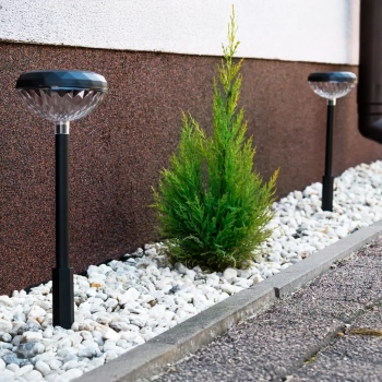 Tom lampa solarna stojąca IP44 0.1W LED RGB czarna EKO1452