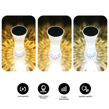 Tower lampka nocna 1W LED 55lm RGBW transparentny ML1290