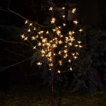Tree lampa solarna stojąca IP44 0.1W LED 3lm RGB, 3000K czarna EKO1448