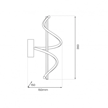 Twist kinkiet 12W LED 700lm 4000K czarny ML1058