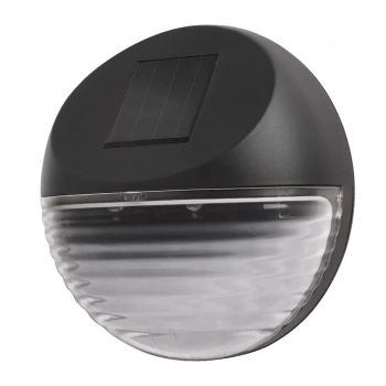 Wall kinkiet solarny IP44 0.06W LED 2lm 6000K czarny EKO0606 Milagro