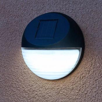 Wall kinkiet solarny IP44 0.06W LED 2lm 6000K czarny EKO0606