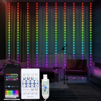 Wizard Pchełka kurtyna 7.5W LED RGB biała EK1388 Milagro