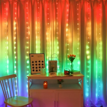 Wizard Pchełka kurtyna 7.5W LED RGB biała EK1388