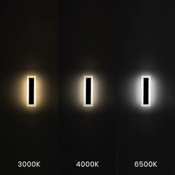 Wow kinkiet IP54 10W LED 1100lm CCT 3000K, 4000K, 6500K czarny ML1722