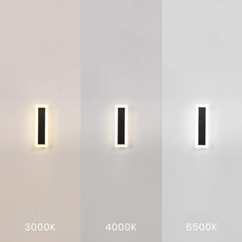 Wow kinkiet IP54 10W LED 1100lm CCT 3000K, 4000K, 6500K czarny ML1722