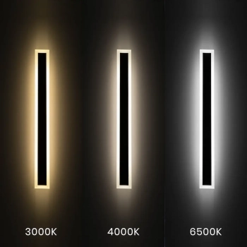 Wow kinkiet IP54 25W LED 2750lm CCT 3000K, 4000K, 6500K czarny ML1724