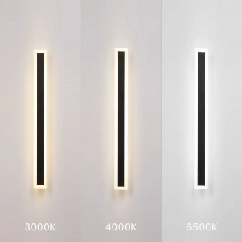 Wow kinkiet IP54 25W LED 2750lm CCT 3000K, 4000K, 6500K czarny ML1724