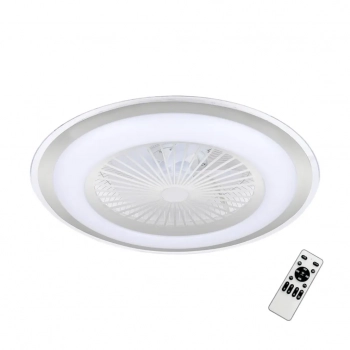 Zephyr lampa sufitowa wentylator 48W LED CCT 3000K-6000K srebrny ML1515 Milagro