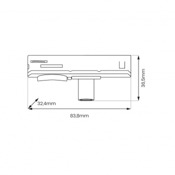 Złączka Track do szynoprzewodu 1F biała ML2128