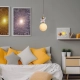 Astronauta lampa wisząca 1xE27 biała, złota ML1721