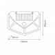 Batman kinkiet solarny IP44 3W LED 50-80lm 4000K czarny EKO0617