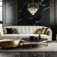 Cristal żyrandol 5xE14 czarny, złoty ML1634