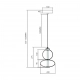 Daphne lampa wisząca 12W LED 1336lm 3000K złota ML0862